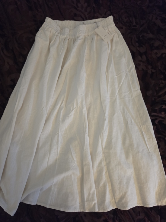 a new day Dresses & Skirts - Off White Elastic-Waist Maxi Skirt - Women